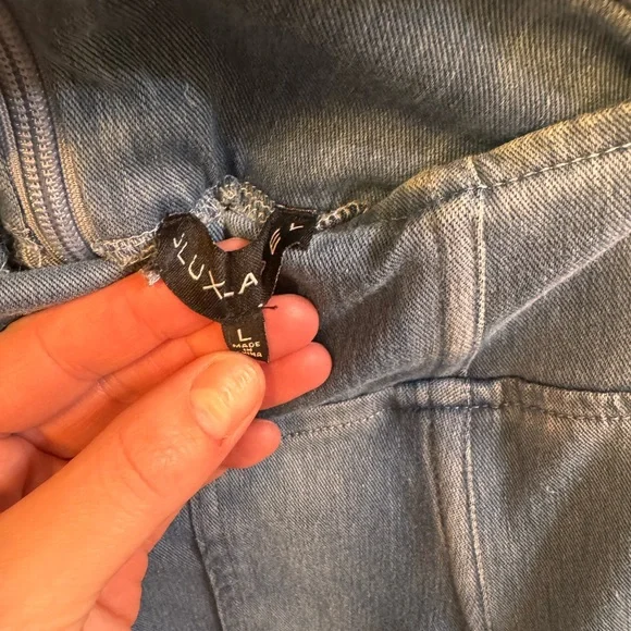 Gray Straight Jeans skirt with pencil midi Fit - Picture 3 of 4